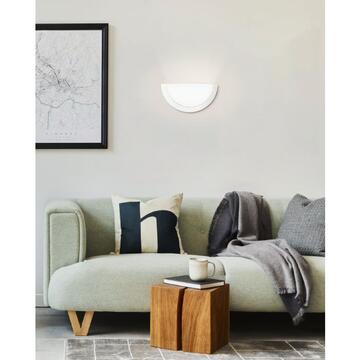 Lampada da parete in acciaio e vetro finitura Bianca - Marino Fa Mercato