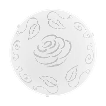 Eglo Plafoniera Applique Mars in Vetro con Decori Floreali da Soffitto E27 89238