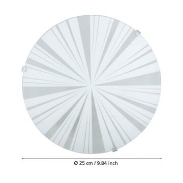Eglo Plafoniera Applique Mars in Vetro con Motivo a... - Marino Fa Mercato