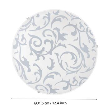 Eglo Plafoniera Applique Scalea in Vetro Decorato Floreale da Soffitto E27 90043