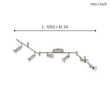 Lampadario plafoniera BUZZ-LED 6 faretti in metallo... - Marino Fa Mercato
