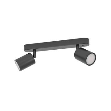 Eglo Plafoniera Reciso E-Spot con 2 Faretti Neri da Soffitto GU10 74007