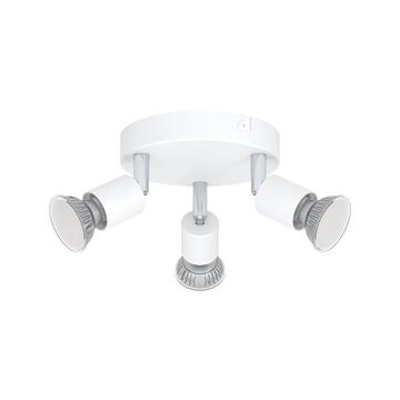 Eglo Plafoniera Stecci-E Spot con 3 Faretti Bianchi da Soffitto GU10 74005