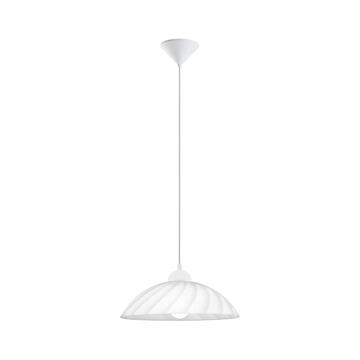 Eglo Lampada a Sospensione Vetro in Policarbonato e Vetro Bianco E27 60W 82785