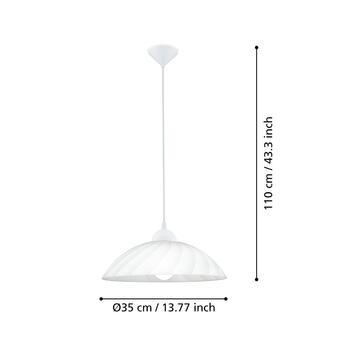 Eglo Lampada a Sospensione Vetro in Policarbonato e... - Marino Fa Mercato