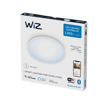 WiZ Plafoniera Superslim Smart 25 cm, WiFi, Luce Bianca Dimmerabile, Controllo Vocale