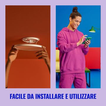 WiZ Plafoniera Superslim Smart 29 cm, WiFi, Luce Bianca... - Marino Fa Mercato