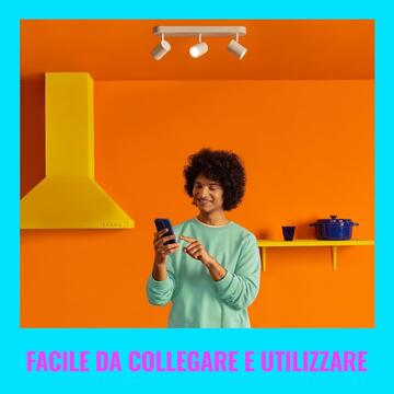 WiZ Faretto Nero 1 Luce Smart, Wifi, Controllo Vocale,... - Marino Fa Mercato