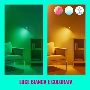 WiZ Faretto Nero 1 Luce Smart, Wifi, Controllo Vocale,... - Marino Fa Mercato