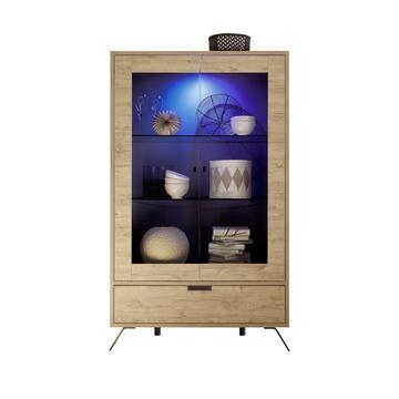 Vetrina moderna Palma legno sherwood 2 ante + 1 cassetto - Marino Fa Mercato