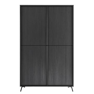 Madia contenitore alto City nero frassinato 4 ante - Marino Fa Mercato