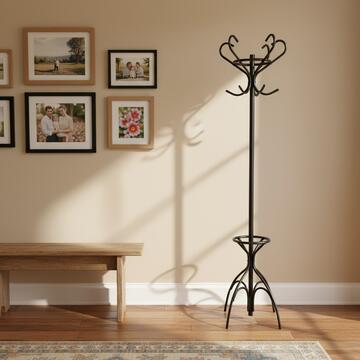 Appendiabiti Nero in Metallo 45x170x45cm