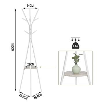 Appendiabiti Nora in Metallo bianco 180 cm - Marino Fa Mercato