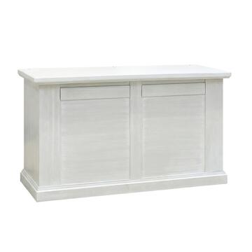 Cassapanca a Ribalta Seta Decapè - Arte Povera - 120x46 h68 cm - per Ingresso, Camera da Letto, Salotto, Taverna - Made in Italy