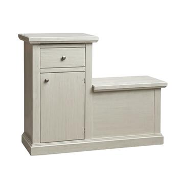 Comodino Scalino Seta Decapè - Arte Povera - 94x33 h77cm - per Camera da Letto, Ingresso, Soggiorno, Ufficio - Made in Italy