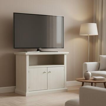 Mobile Porta TV Setà Decapè con Vano a Giorno + Scomparto Chiuso - Arte Povera - 87x40 h78 cm - Made in Italy