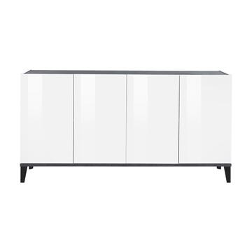 Madia Moderna Sunrise 4 Ante Bianco Lucido / Ardesia... - Marino Fa Mercato