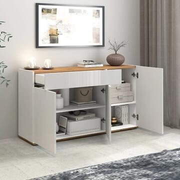 Credenza Garda 3 Ante + 1 Cassetto, L 120 cm, Bianco... - Marino Fa Mercato
