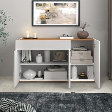 Credenza Garda 3 Ante + 1 Cassetto, L 120 cm, Bianco... - Marino Fa Mercato