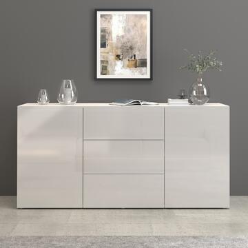 Credenza Egypt 2 Ante + 3 Cassetti, L 160 cm, Bianco... - Marino Fa Mercato