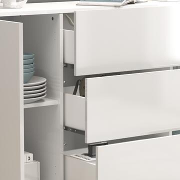 Credenza Egypt 2 Ante + 3 Cassetti, L 160 cm, Bianco... - Marino Fa Mercato