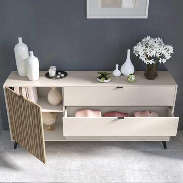 Madia Moderna Multiuso 1 Anta + 3 Cassetti 183x41 h... - Marino Fa Mercato