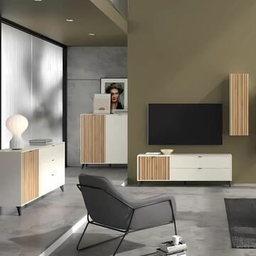 Madia Moderna Multiuso 1 Anta + 3 Cassetti 183x41 h... - Marino Fa Mercato