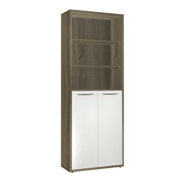 2 ante bianco lucido per libreria - h 105 cm