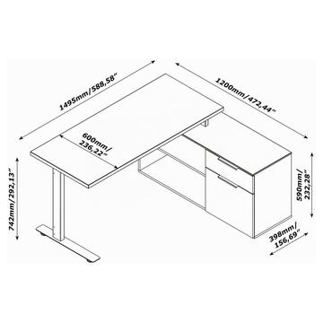 Scrivania Angolare Moderna Cachemire/Rovere Artisan... - Marino Fa Mercato