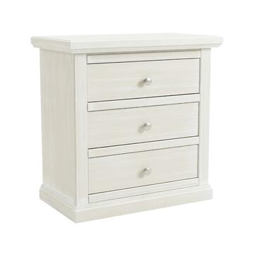 Comodino Classico 3 Cassetti Seta Decapè - Arte Povera - 63x37 h69 cm - per Camera da Letto - Made in Italy