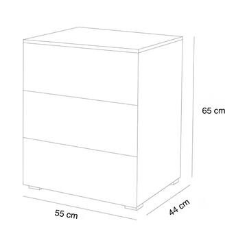 Comodino Moderno Privilegio - con 3 Cassetti - 55x44... - Marino Fa Mercato