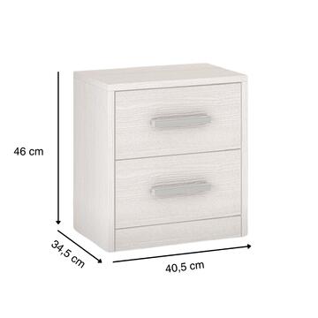Set 2 Comodini con 2 Cassetti - 40,5x34,5 h46 cm -... - Marino Fa Mercato
