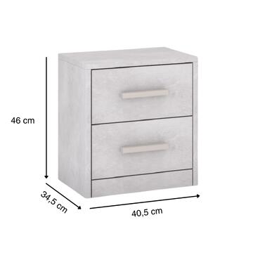 Set 2 Comodini con 2 Cassetti - 40,5x34,5 h46 cm -... - Marino Fa Mercato