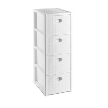 Cassettiera Elegance 4 cassetti in plastica bianca...