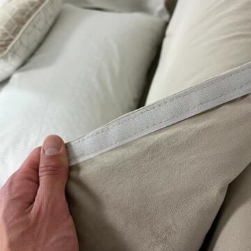 Letto matrimoniale Dalia beige con contenitore e testata - Marino Fa Mercato