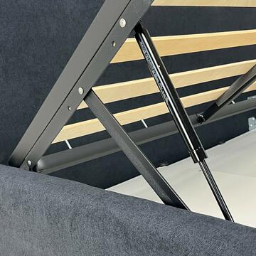 Letto matrimoniale moderno Capri grigio con contenitore... - Marino Fa Mercato