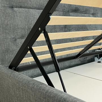 Letto matrimoniale moderno Londra grigio con vano contenitore... - Marino Fa Mercato