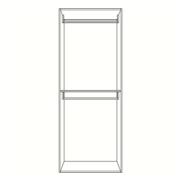 Armadio Moderno Easy 2 Ante Battenti - 82,6x53,3 h245... - Marino Fa Mercato