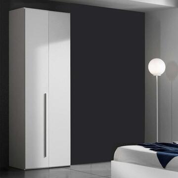 Armadio Moderno Easy 2 Ante Battenti - 82,6x53,3 h245 cm - Camera da Letto - Bianco Frassino - Made in Italy Marino Fa Mercato