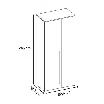 Armadio Moderno Easy 2 Ante Battenti - 82,6x53,3 h245... - Marino Fa Mercato
