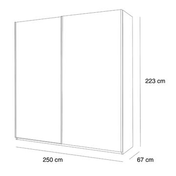 Armadio Moderno 2 Ante Scorrevoli - 250x67 h223 cm... - Marino Fa Mercato