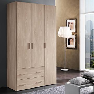 Armadio Moderno Small 3 Ante + 2 Cassetti - 123x53...