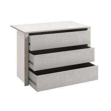 Cassettiera Interna 3 Cassetti per Armadio - 72,3x50,9 h63,9 cm - Camera da Letto - Colore Tessuto - Made in Italy