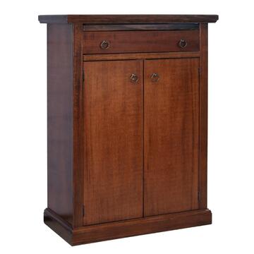 Mobile scarpiera classica arte povera  legno noce 2 ante + 1 cassetto H103 Marino Fa Mercato
