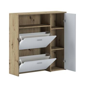 Scarpiera bassa Niki 3 ante in legno rovere/larice H94