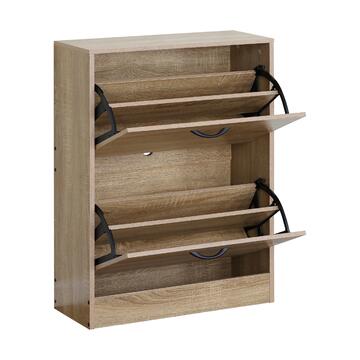 Scarpiera Moderna 2 Ribalte Rovere con Doppio Scoparto... - Marino Fa Mercato