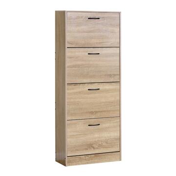 Scarpiera Moderna 4 Ribalte Rovere con Doppio Scoparto... - Marino Fa Mercato