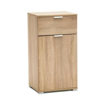 Mobiletto multiuso ufficio 1 anta + 1 cassetto finitura legno rovere sonoma Marino Fa Mercato