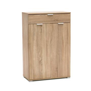 Mobiletto multiuso 2 ante + 1 cassetto Sonoma rovere