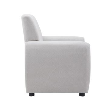 Poltrona Moderna Smoty Rivestita in Tessuto Beige 77x82x78cm - Marino Fa Mercato